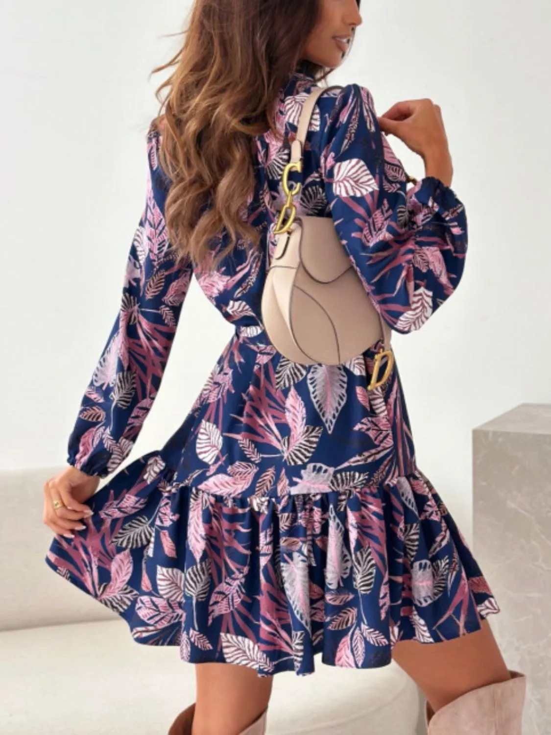 🌺 Ruffle Hem Floral Long Sleeve Dress 🌺