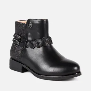 46841 Glitter ankle boots with braid