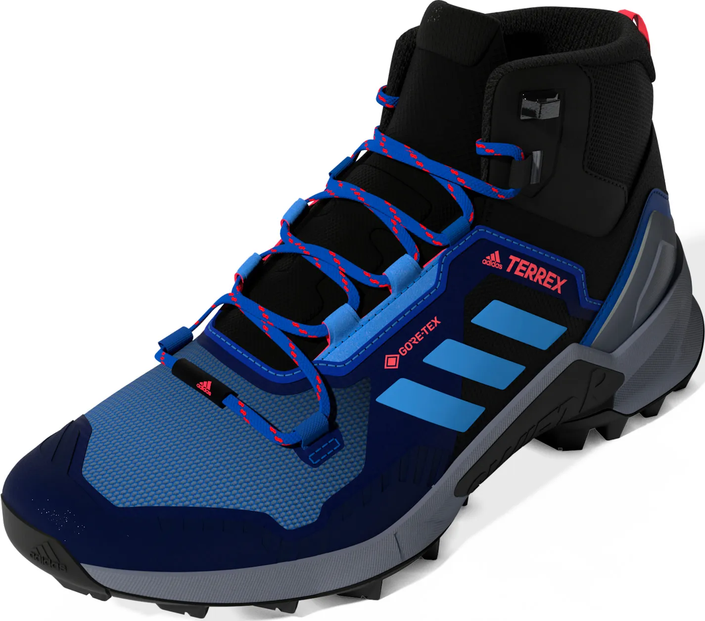 Adidas Men&#x27;s Terrex Swift R3 Mid GORE-TEX Hiking Shoes Blue Rush/Sky Rush/Core Black | Buy Adidas Men&#x27;s Terrex Swift R3 Mid GORE-TEX Hiking Shoes Blue Rush/Sky Rush/Core Black here | Outnorth