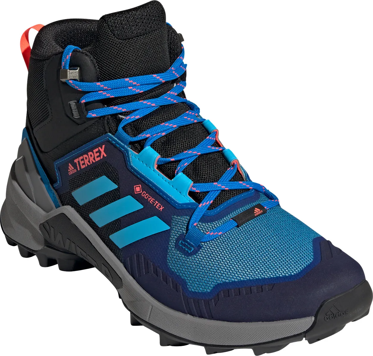 Adidas Men&#x27;s Terrex Swift R3 Mid GORE-TEX Hiking Shoes Blue Rush/Sky Rush/Core Black | Buy Adidas Men&#x27;s Terrex Swift R3 Mid GORE-TEX Hiking Shoes Blue Rush/Sky Rush/Core Black here | Outnorth