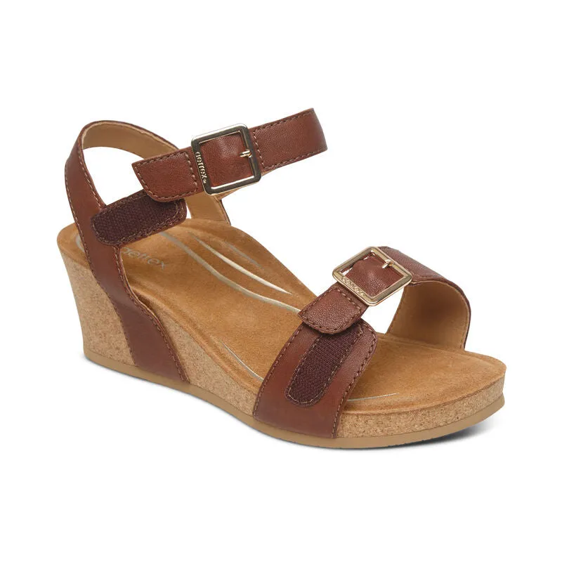 Aetrex Lexa Quarter Strap Wedge Women's