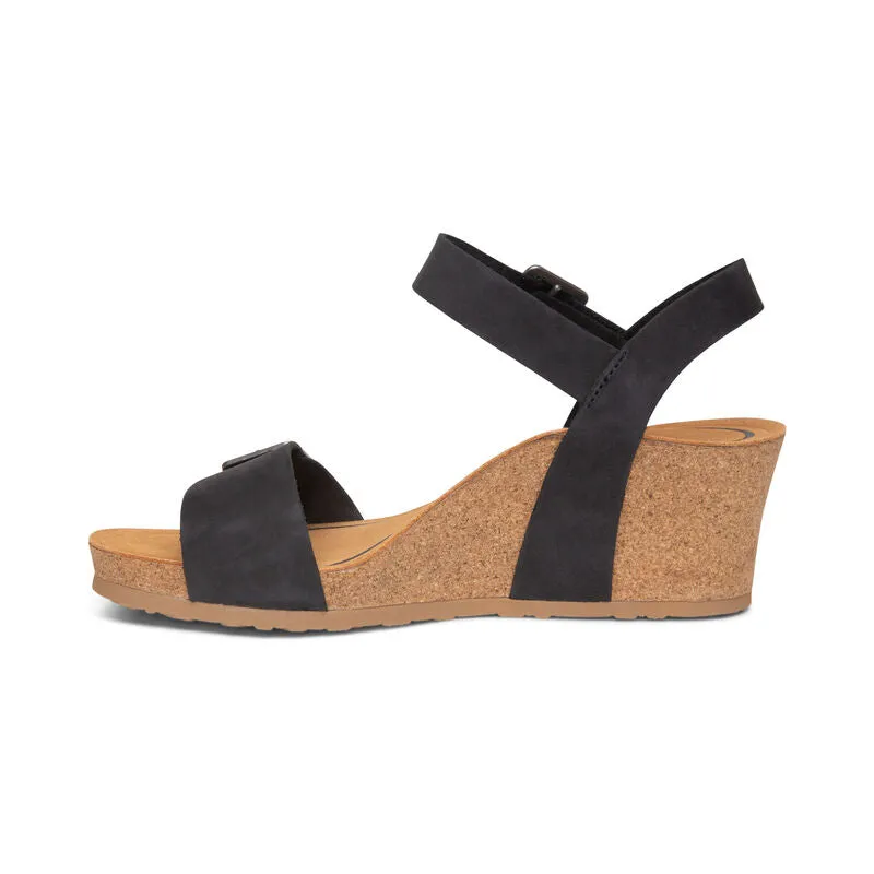 Aetrex Lexa Quarter Strap Wedge Women's