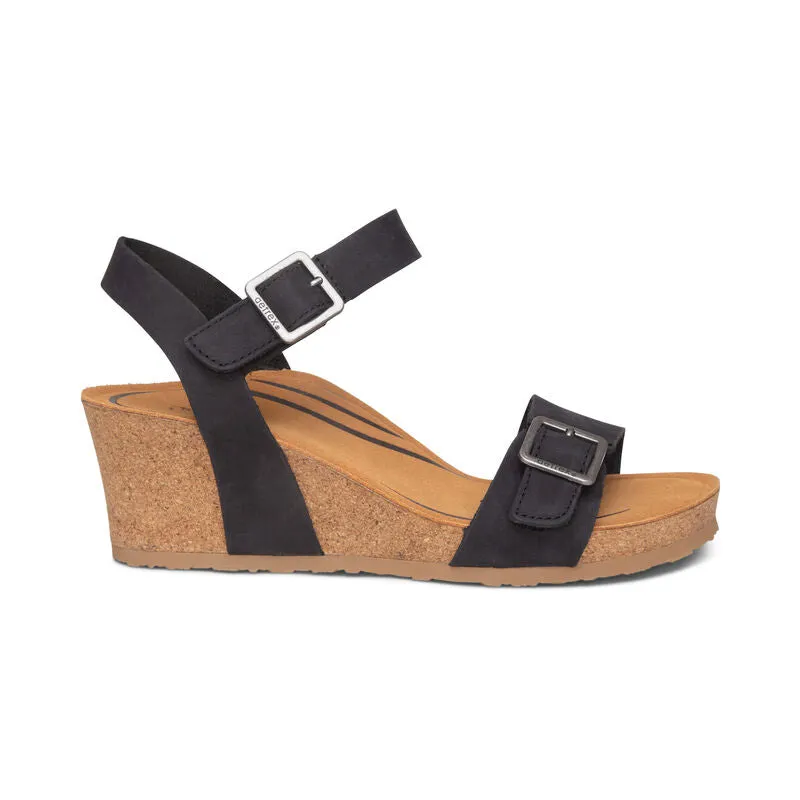 Aetrex Lexa Quarter Strap Wedge Women's