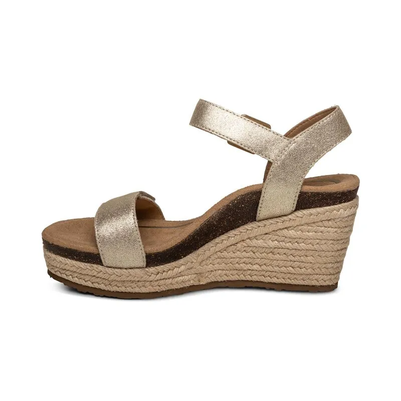 Aetrex Sydney Quarter Strap Espadrille Wedge Women's