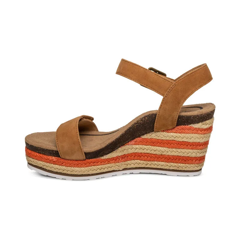 Aetrex Sydney Quarter Strap Espadrille Wedge Women's