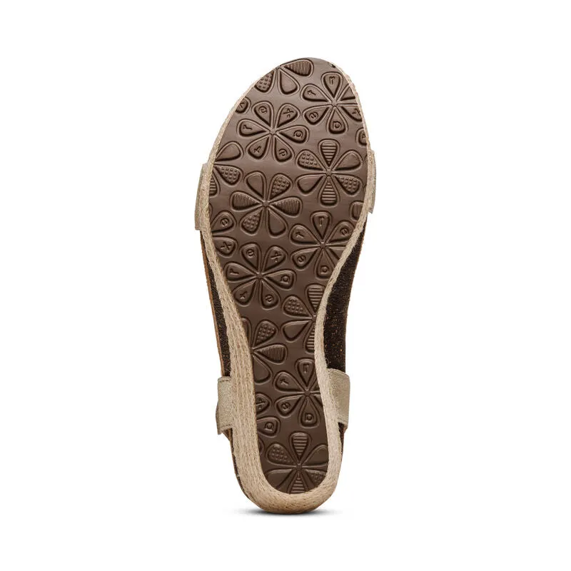 Aetrex Sydney Quarter Strap Espadrille Wedge Women's