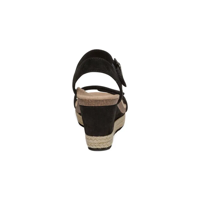 Aetrex Sydney Quarter Strap Espadrille Wedge Women's