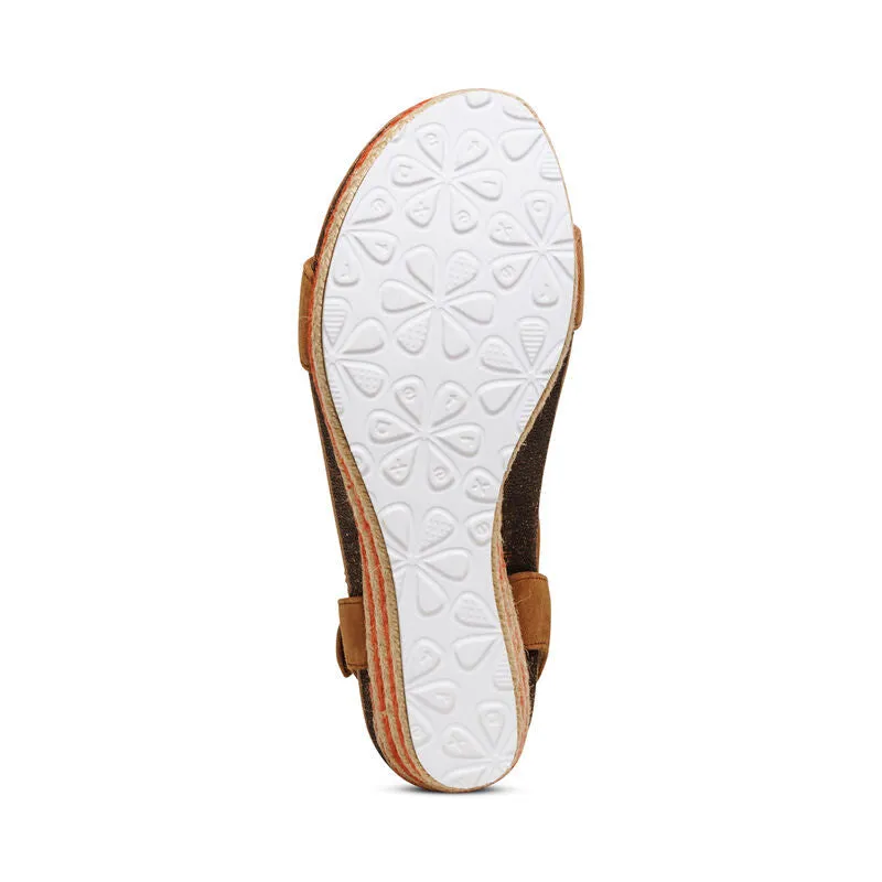 Aetrex Sydney Quarter Strap Espadrille Wedge Women's