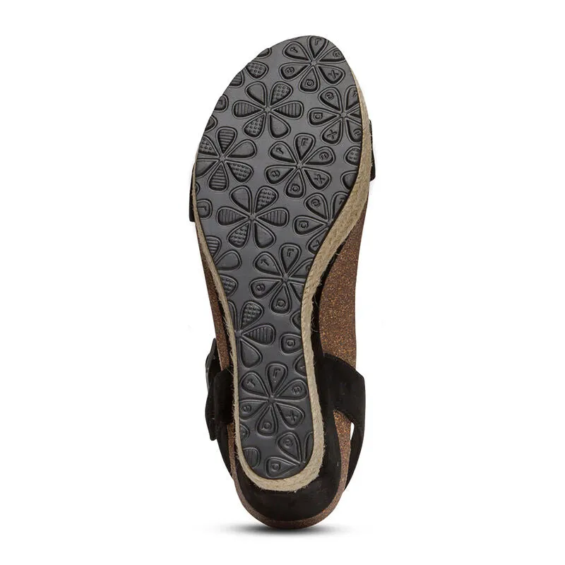 Aetrex Sydney Quarter Strap Espadrille Wedge Women's