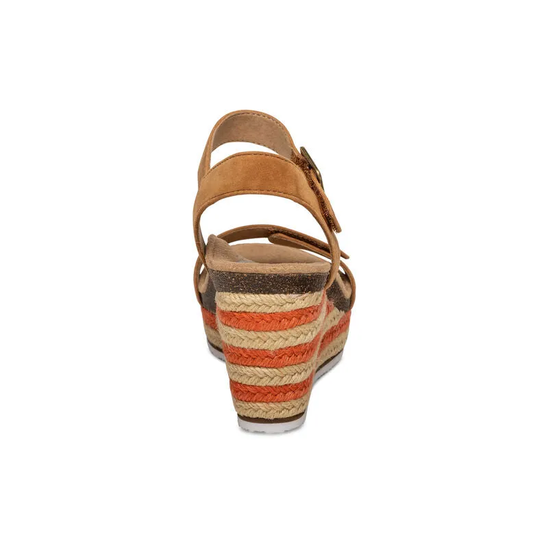 Aetrex Sydney Quarter Strap Espadrille Wedge Women's