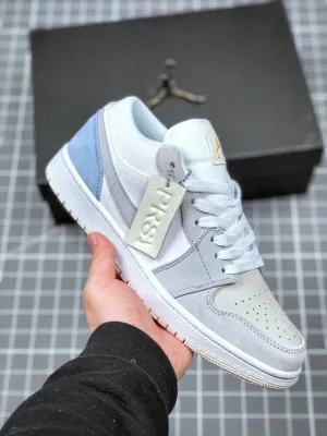 Air Jordan 1 Low ‘Paris’ White/Sky Grey-Football Grey