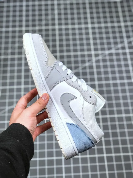 Air Jordan 1 Low ‘Paris’ White/Sky Grey-Football Grey