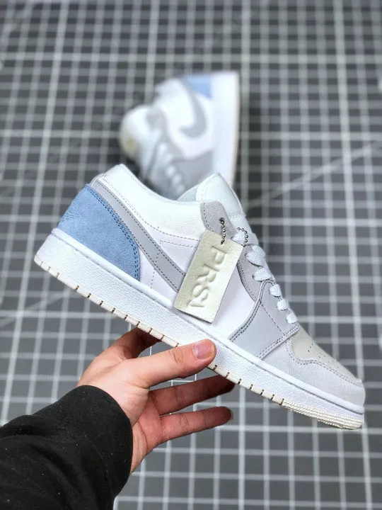 Air Jordan 1 Low ‘Paris’ White/Sky Grey-Football Grey