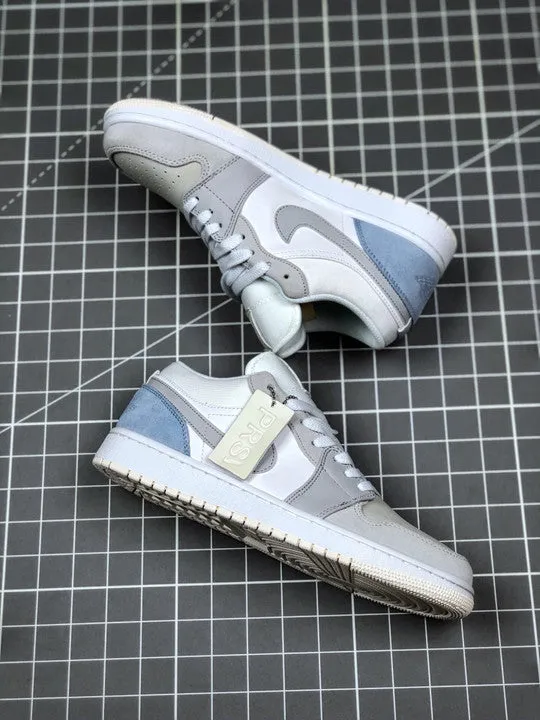 Air Jordan 1 Low ‘Paris’ White/Sky Grey-Football Grey