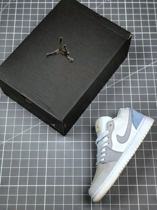 Air Jordan 1 Low ‘Paris’ White/Sky Grey-Football Grey