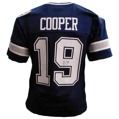 Amari Cooper Signed Dallas Blue Football Jersey (JSA)