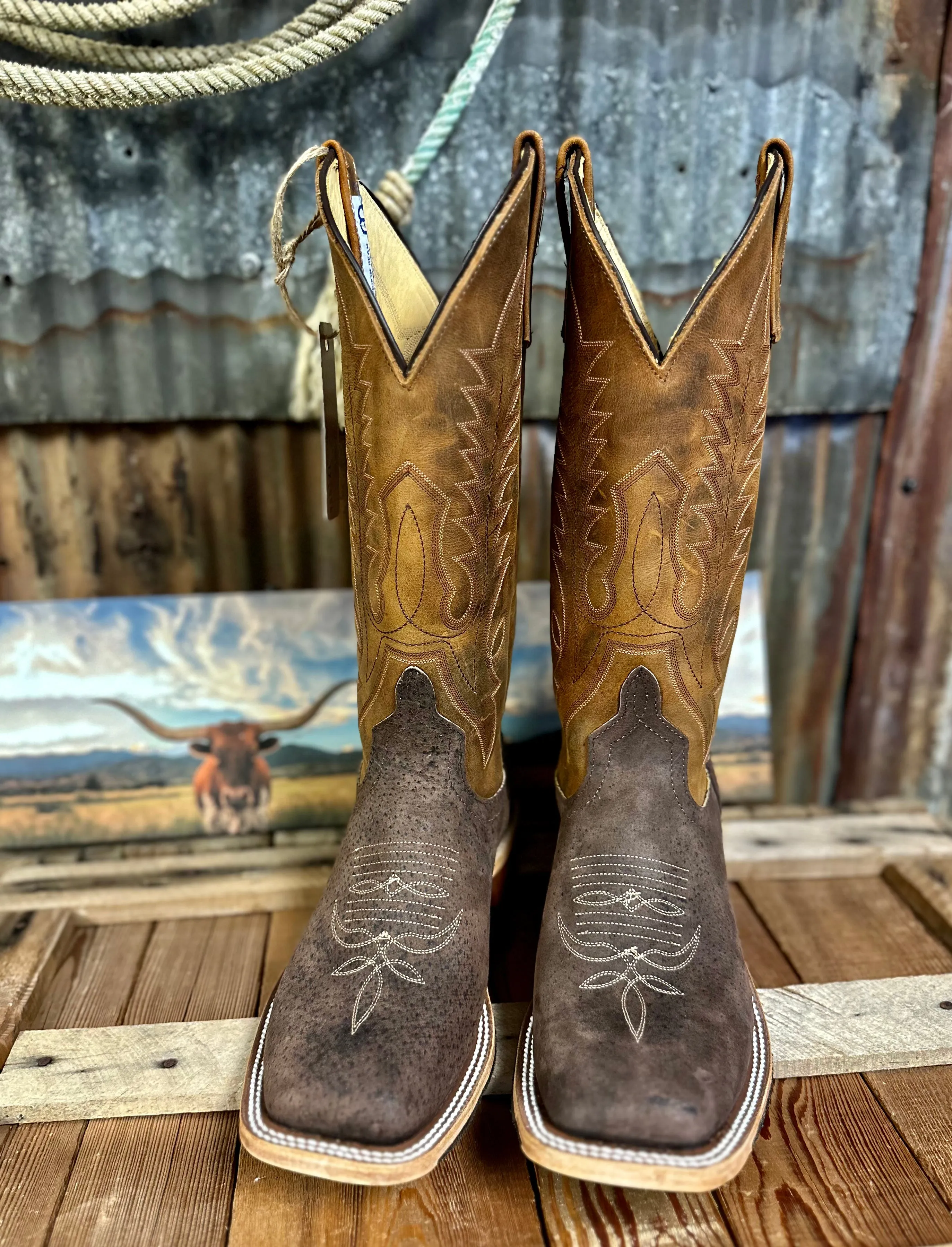 Anderson Bean Dirty Blonde Bombshell Boar Western Boot