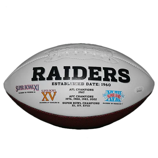 Antonio Brown Autographed Oakland Raiders Full Size Logo Football White (JSA)