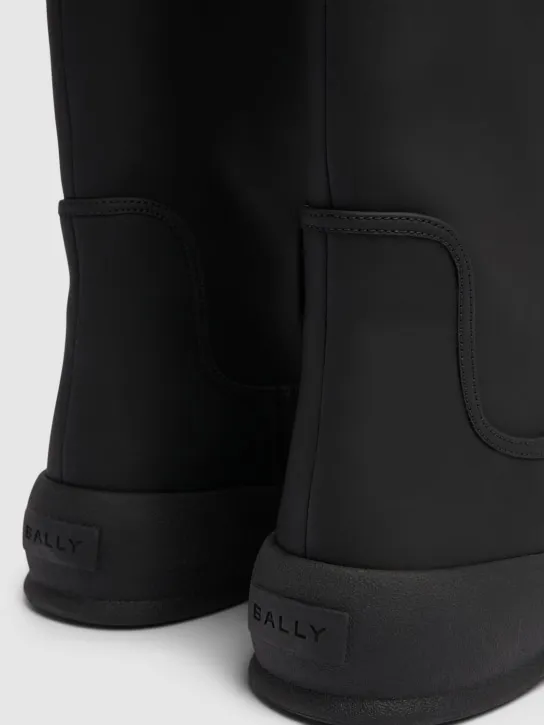 Bally   30mm Clover leather &amp; rubber tall boots 