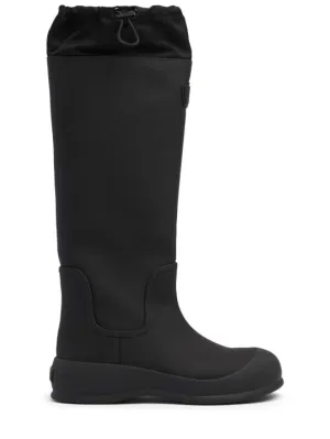 Bally   30mm Clover leather &amp; rubber tall boots 