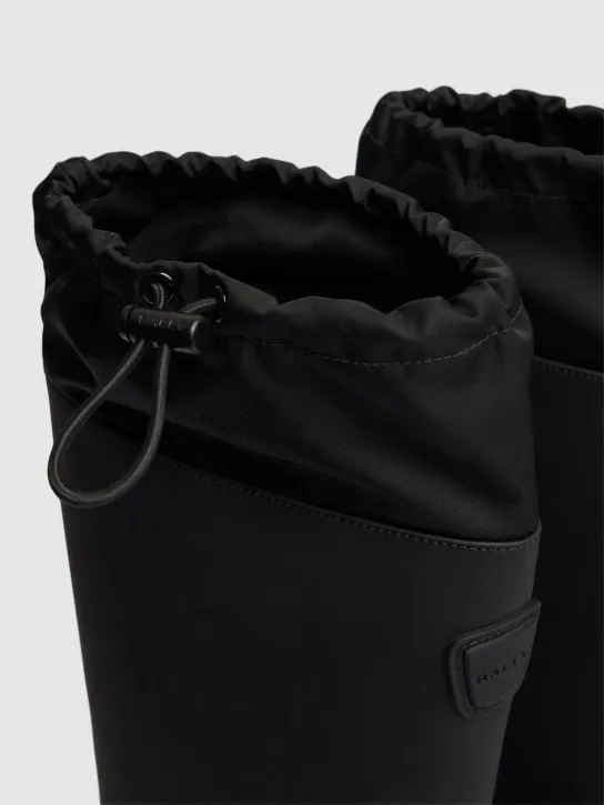 Bally   30mm Clover leather &amp; rubber tall boots 
