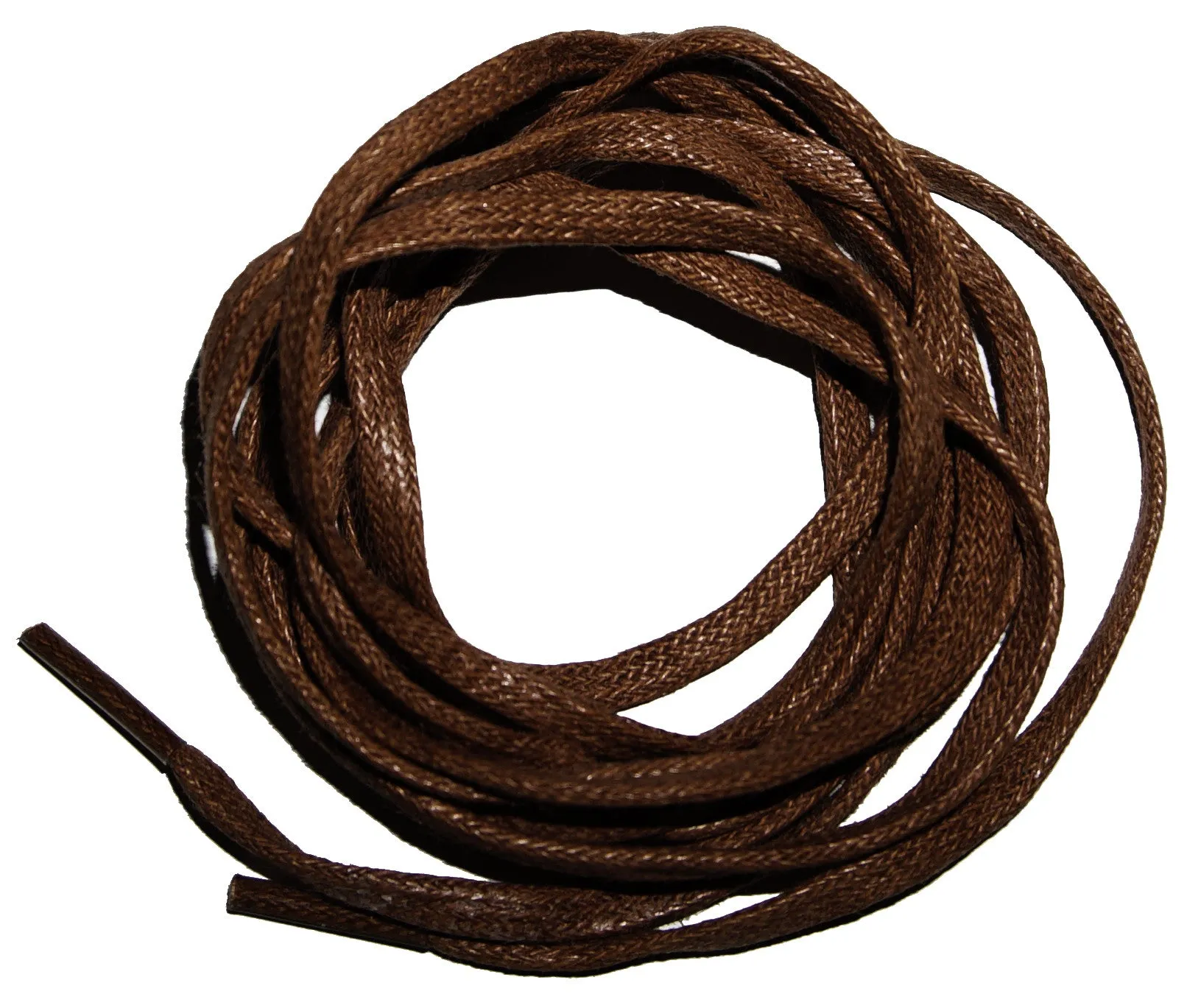 [Bitter Chocolate] - Thin Flat Waxed Cotton Shoelaces