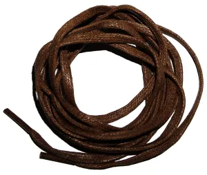 [Bitter Chocolate] - Thin Flat Waxed Cotton Shoelaces