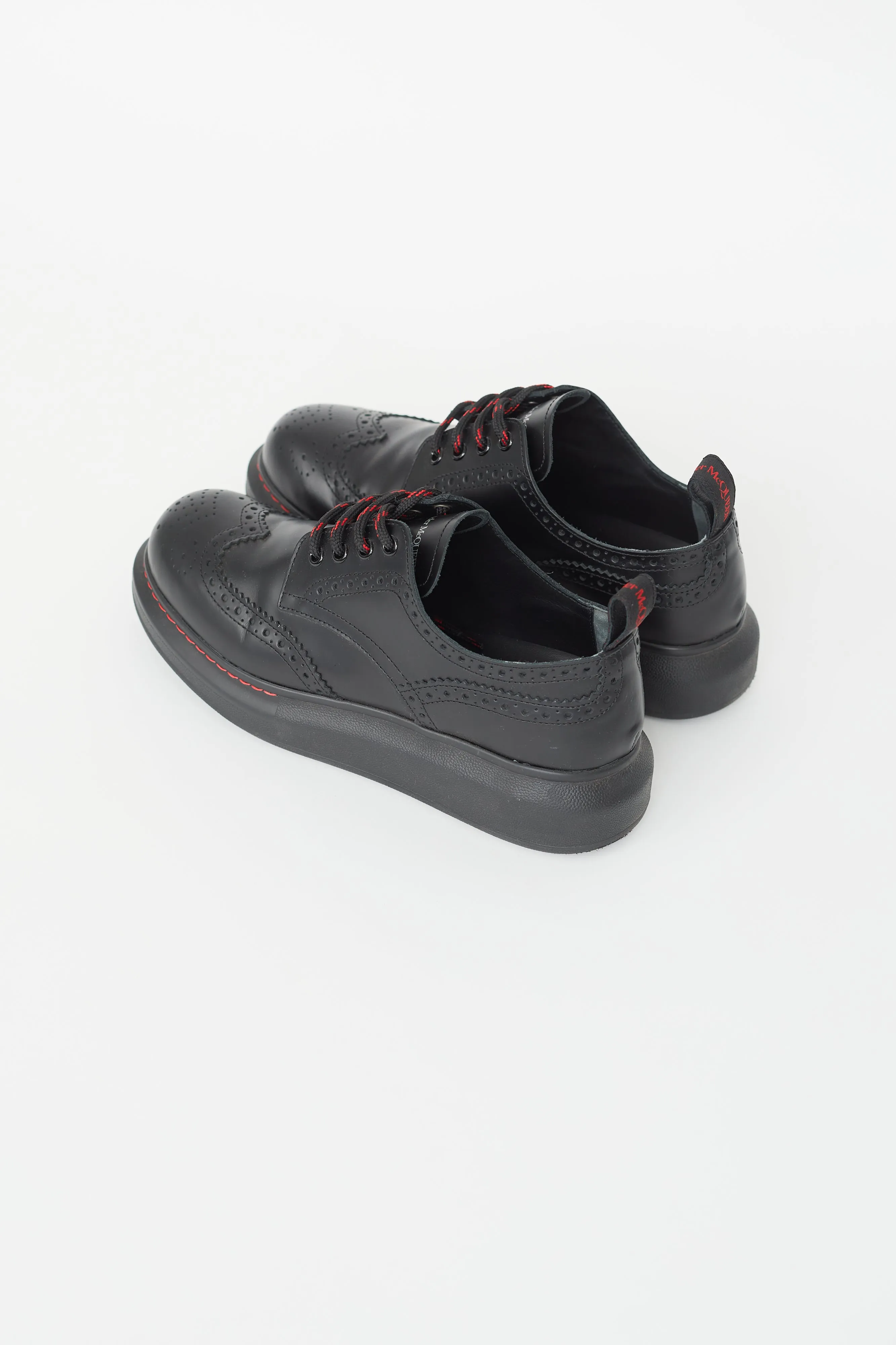 Black & Red Hybrid Leather Derby