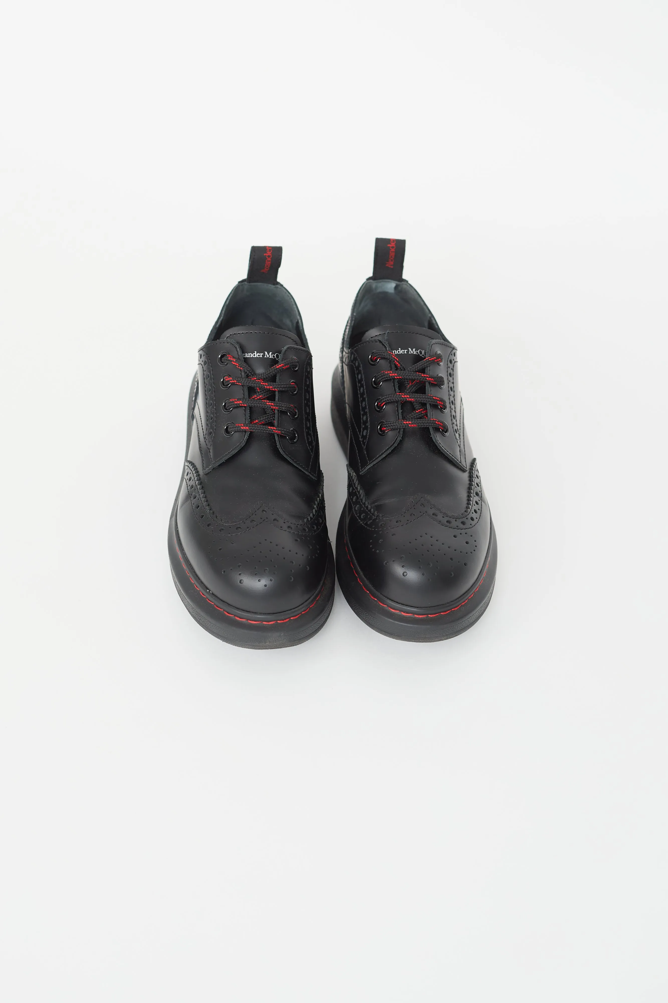 Black & Red Hybrid Leather Derby