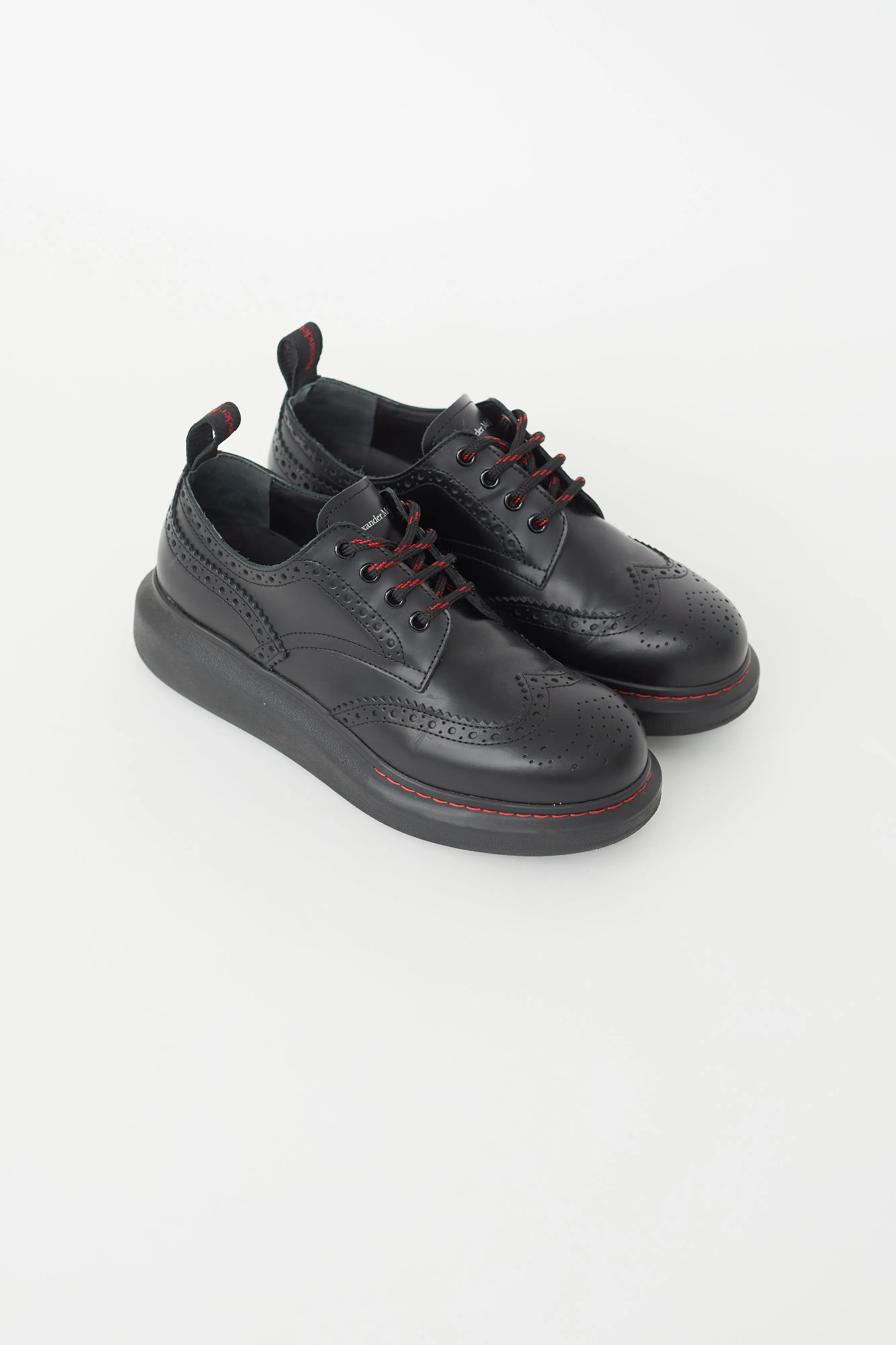 Black & Red Hybrid Leather Derby