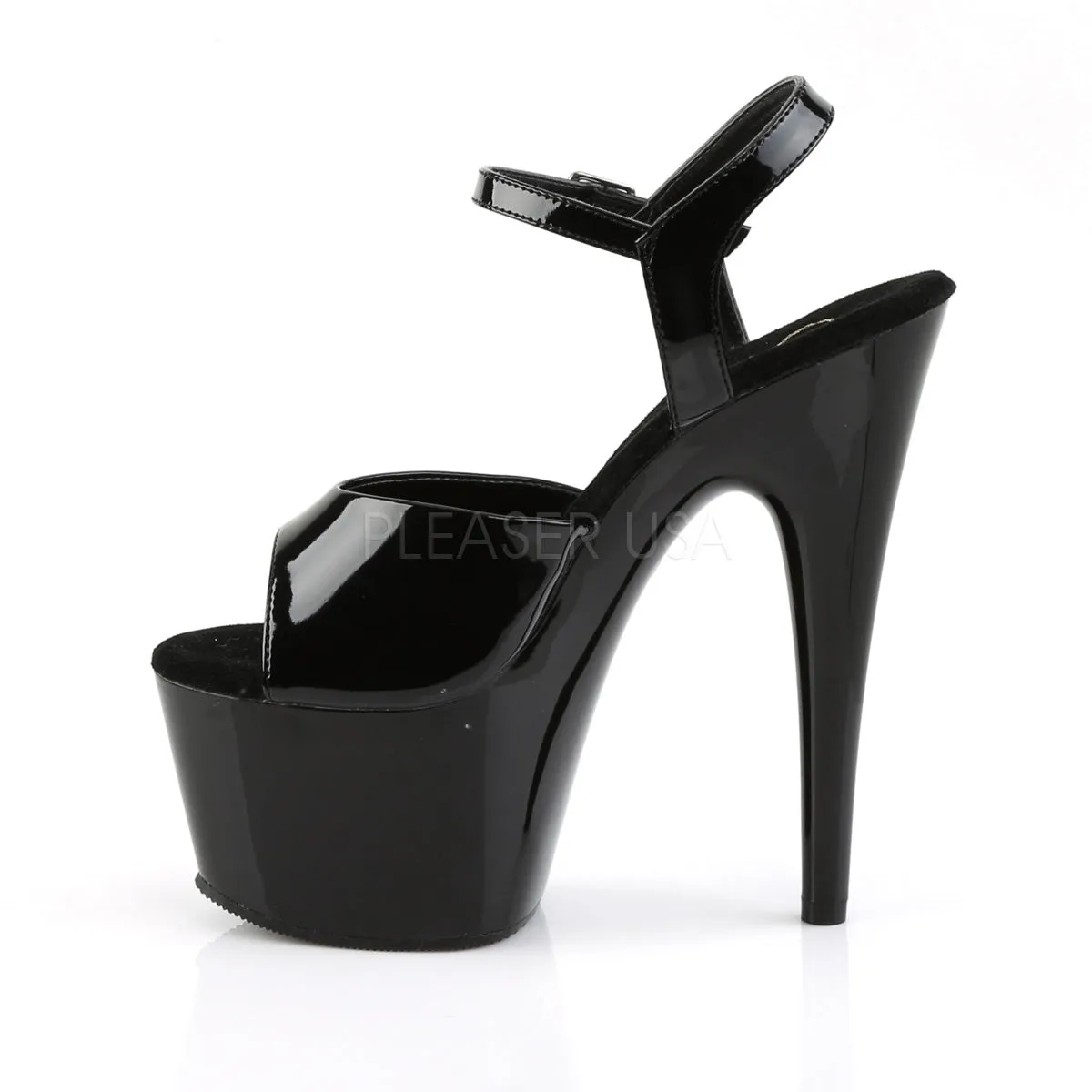Black Patent Platform Sandals Adore-709