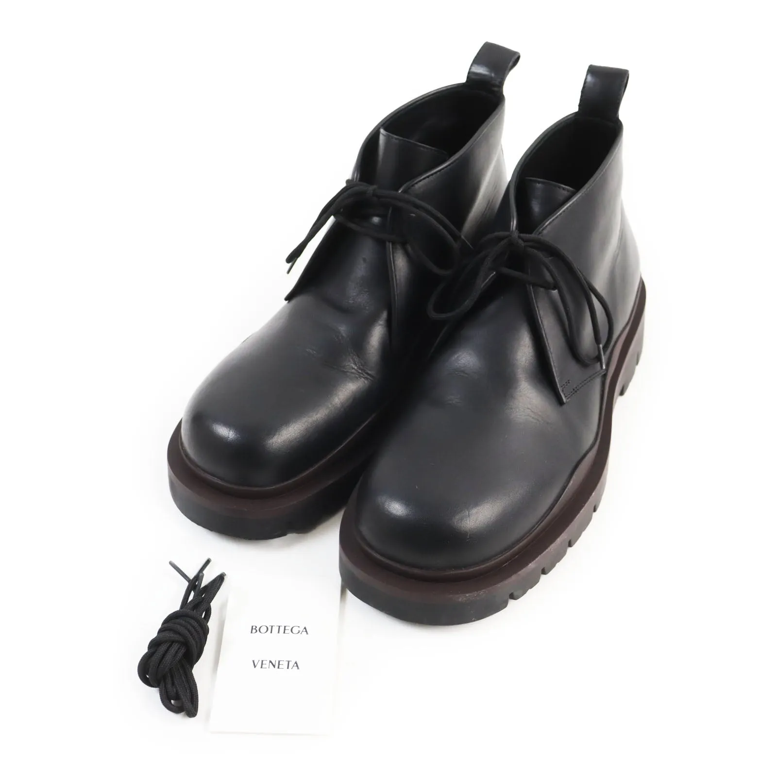 Bottega Veneta Leather Tire Desert Chukka Boots