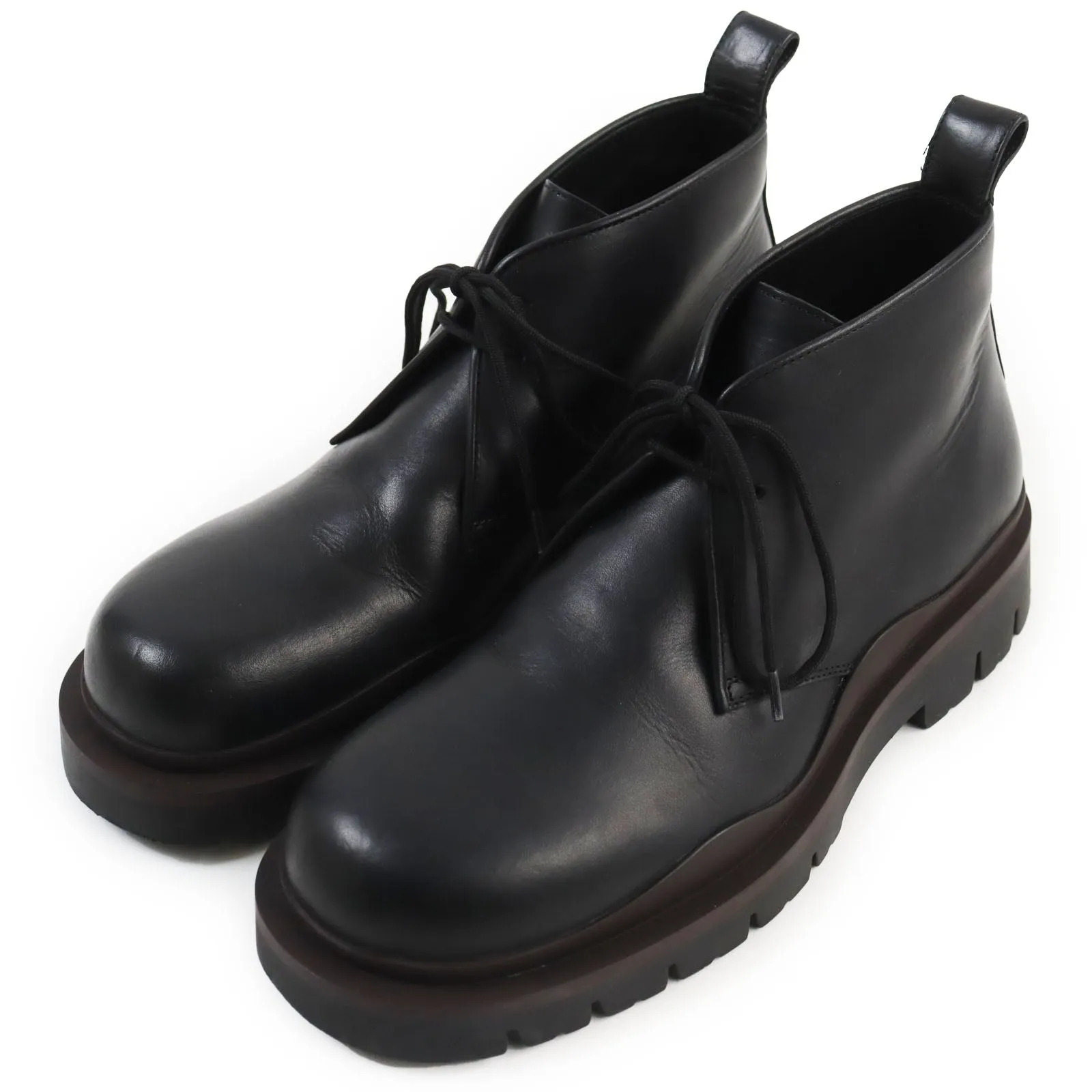 Bottega Veneta Leather Tire Desert Chukka Boots