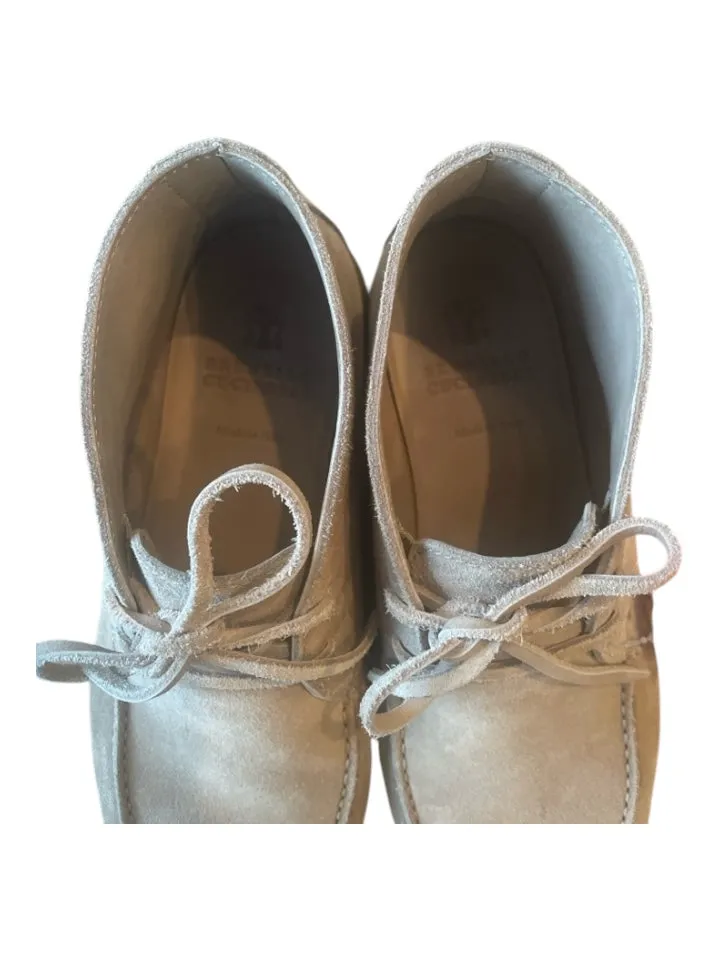 Brunello Cucinelli Shoe Size 42 Like New Beige Suede Solid Chukka Men's Shoes