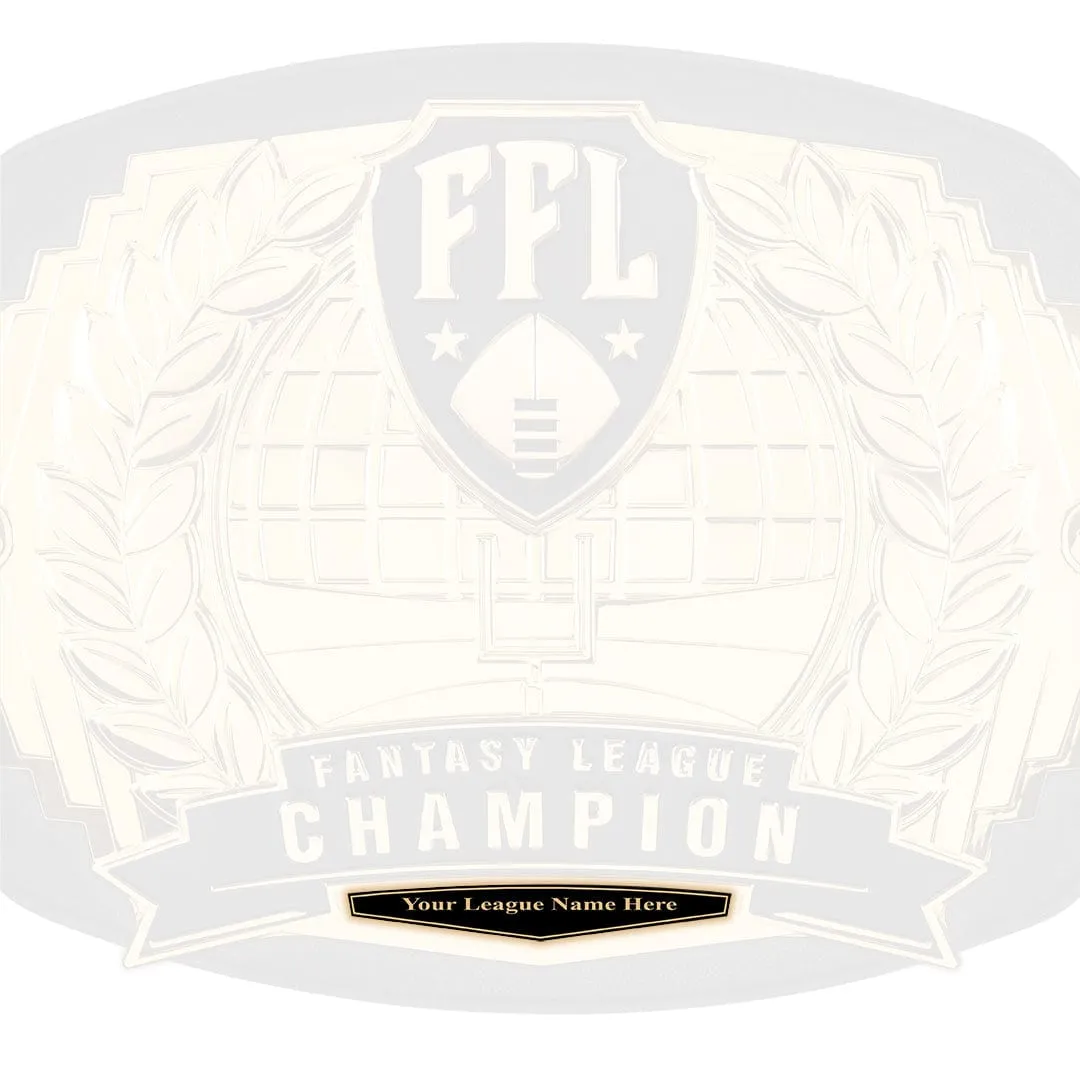 Championship Belt League Plate - Black/Gold