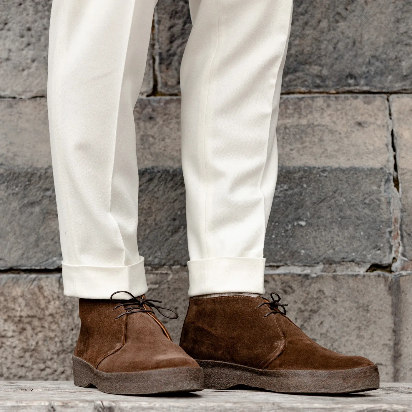 Chocolate Brown Suede Hi Top Boots