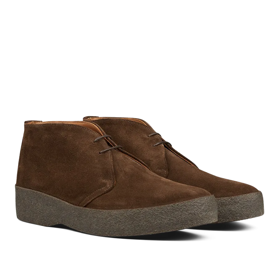 Chocolate Brown Suede Hi Top Boots