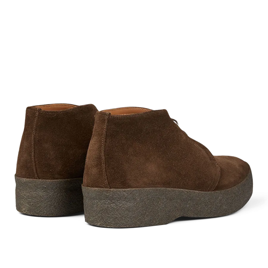 Chocolate Brown Suede Hi Top Boots