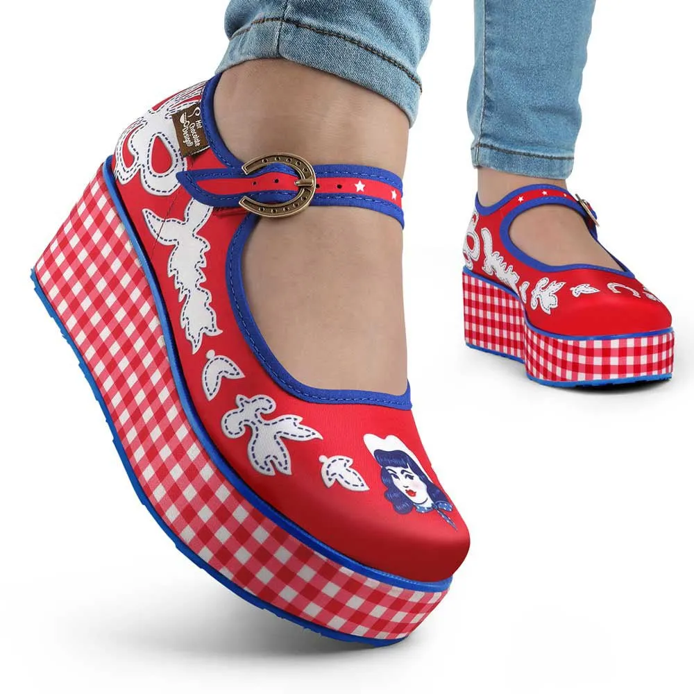 Chocolaticas® COWGIRL Women's Mary Jane Platform