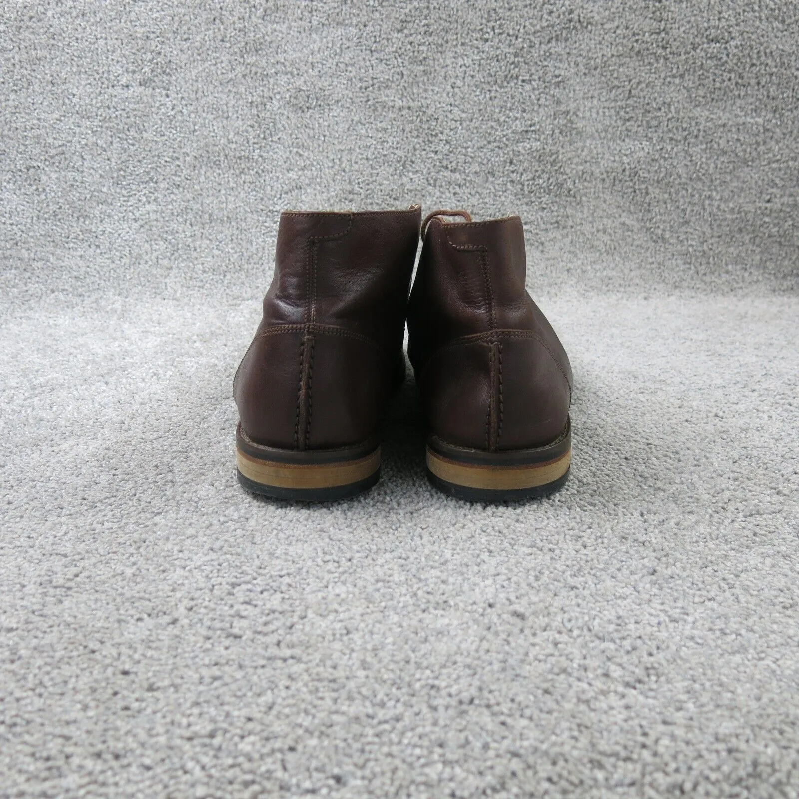Clarks Mens Chukka Shoes 15775 Brown Leather High Top Oxford Boot Size US 11M