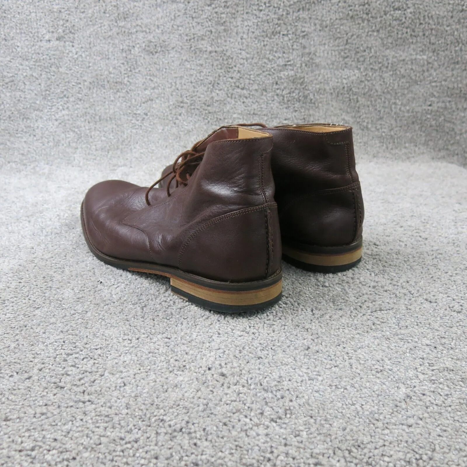 Clarks Mens Chukka Shoes 15775 Brown Leather High Top Oxford Boot Size US 11M