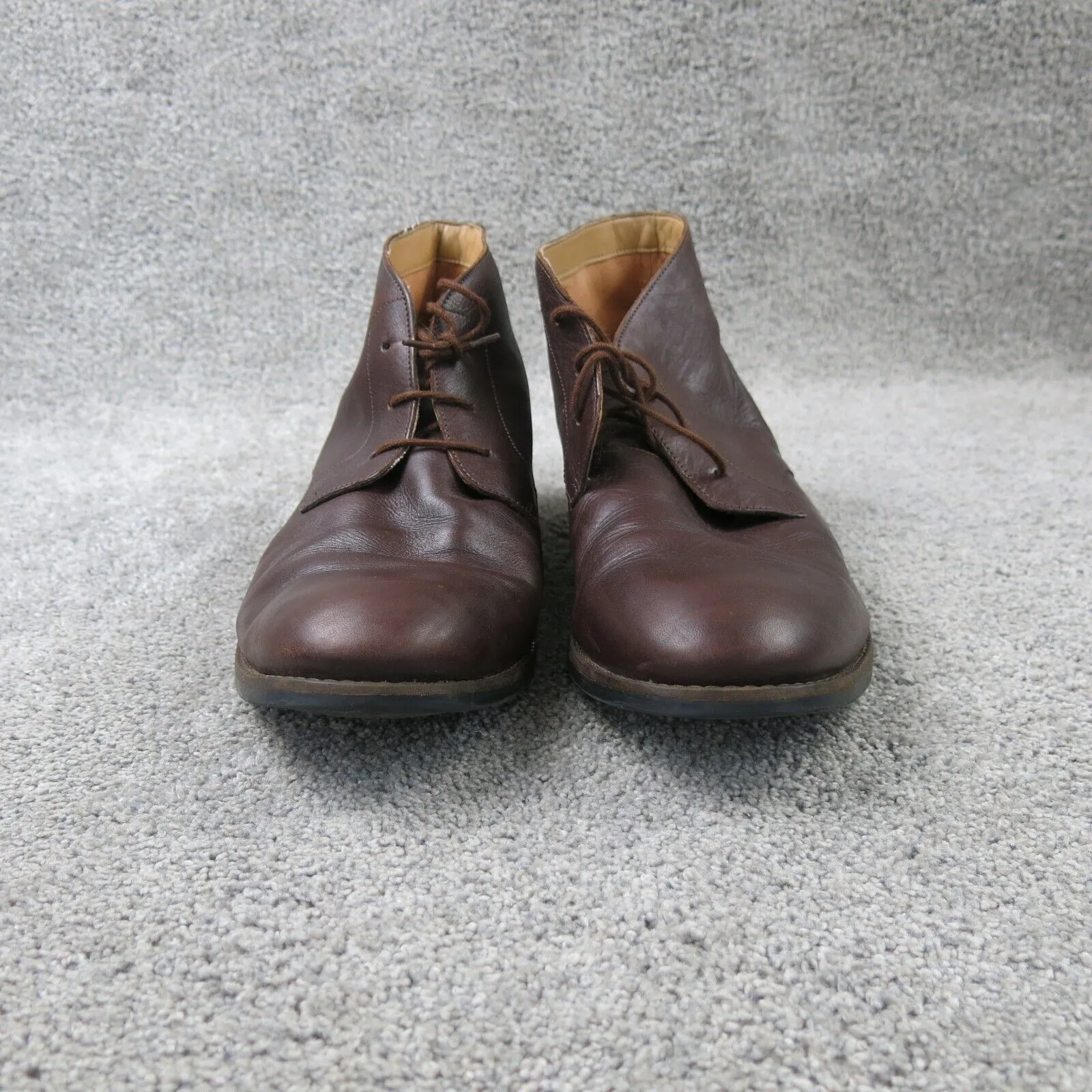 Clarks Mens Chukka Shoes 15775 Brown Leather High Top Oxford Boot Size US 11M