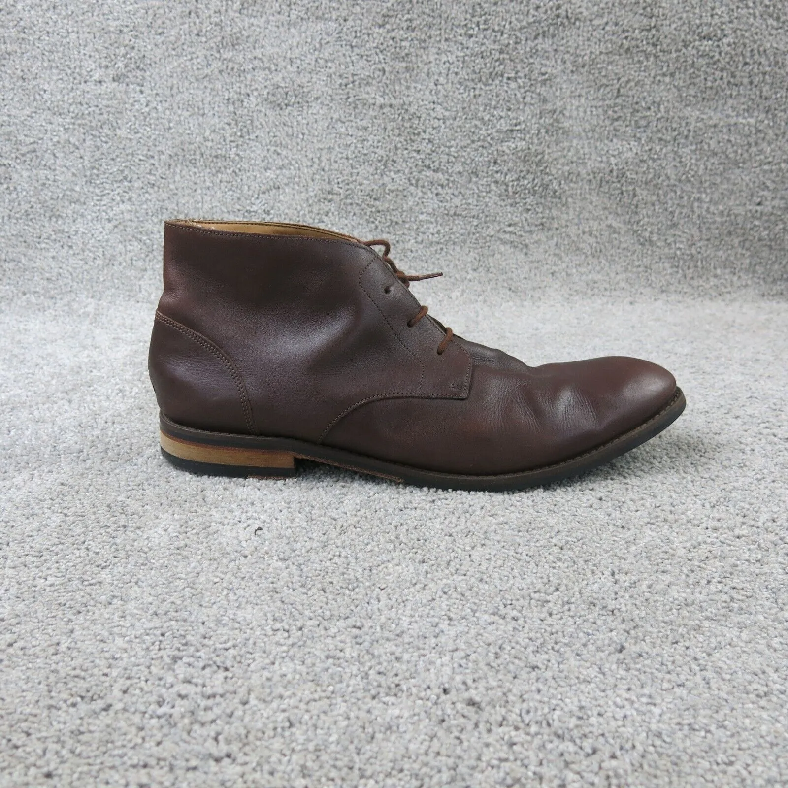 Clarks Mens Chukka Shoes 15775 Brown Leather High Top Oxford Boot Size US 11M
