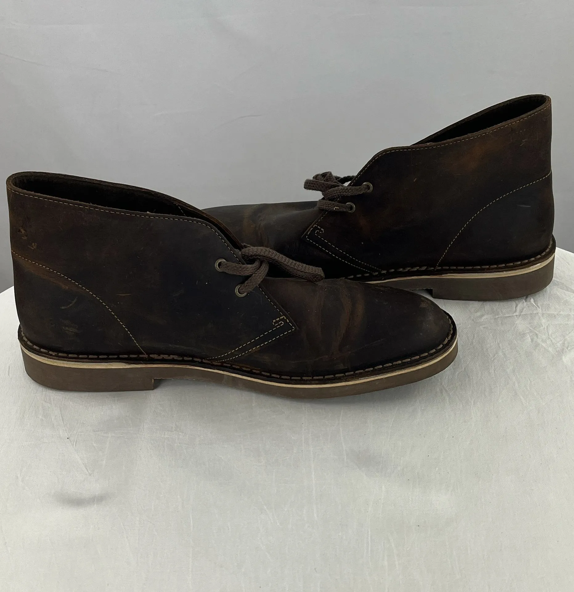 Clark's Men's Dark Brown Bushacre 2 Chukka Boots Beeswax Size 9