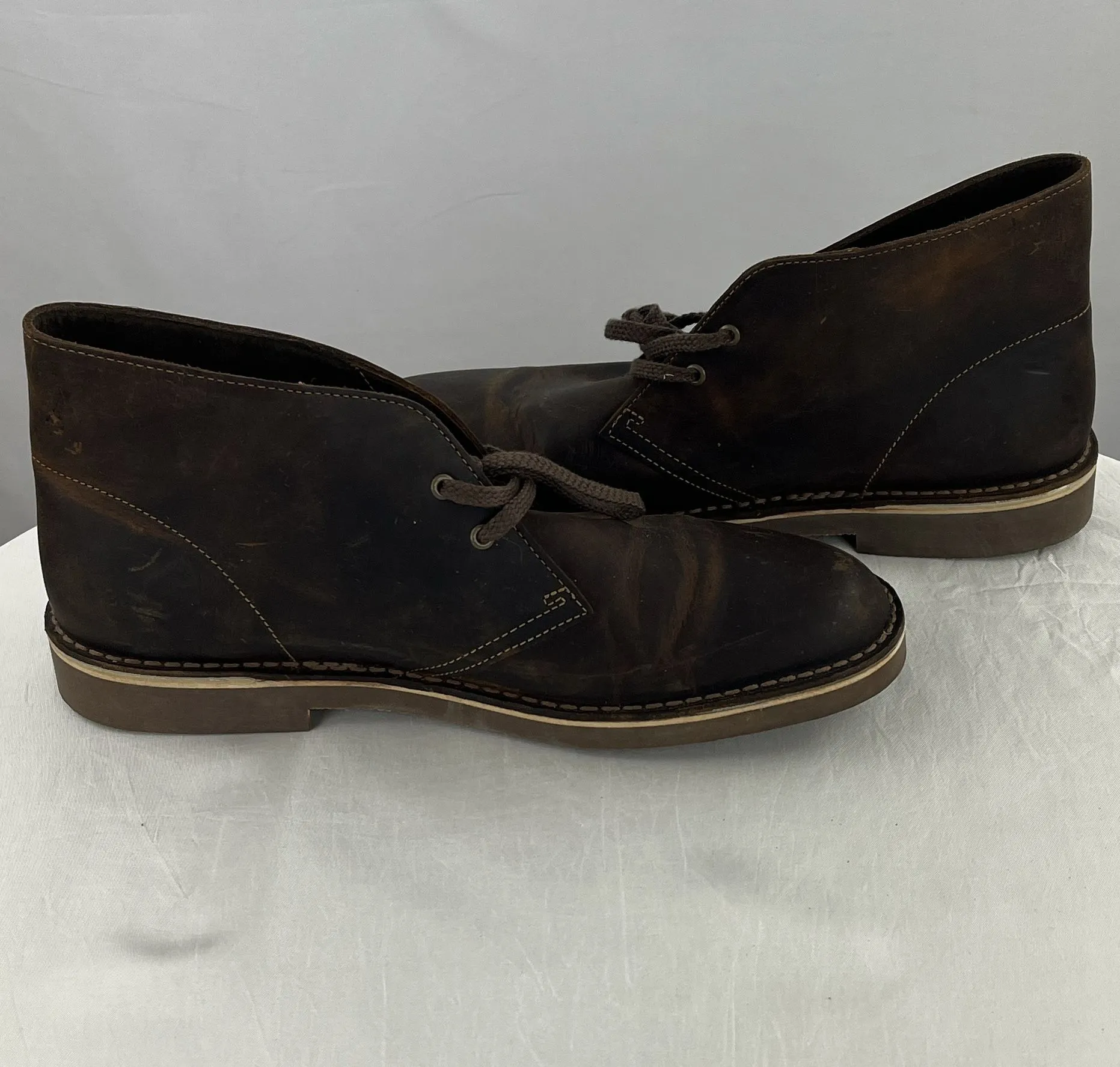 Clark's Men's Dark Brown Bushacre 2 Chukka Boots Beeswax Size 9