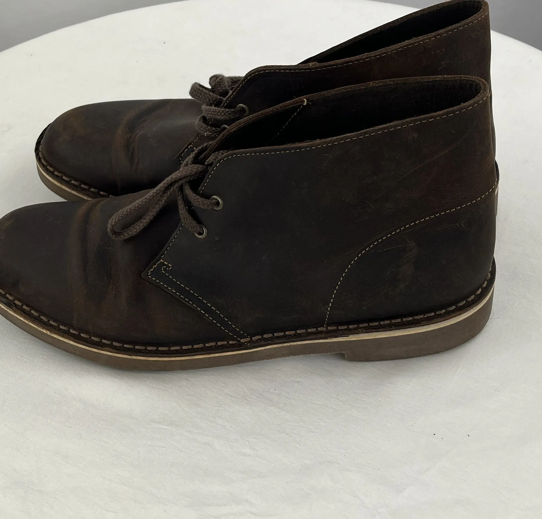 Clark's Men's Dark Brown Bushacre 2 Chukka Boots Beeswax Size 9