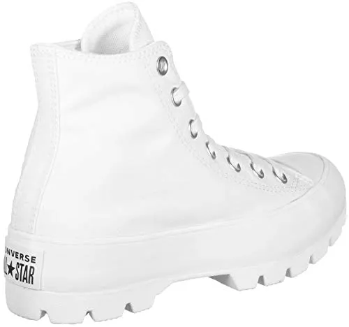Converse - Zapatillas altas para mujer, color blanco, 7