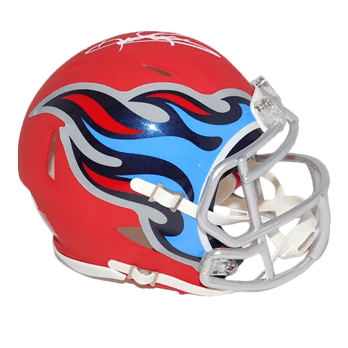 Derrick Henry Titans Autographed AMP Speed Red Mini Football Helmet (JSA)