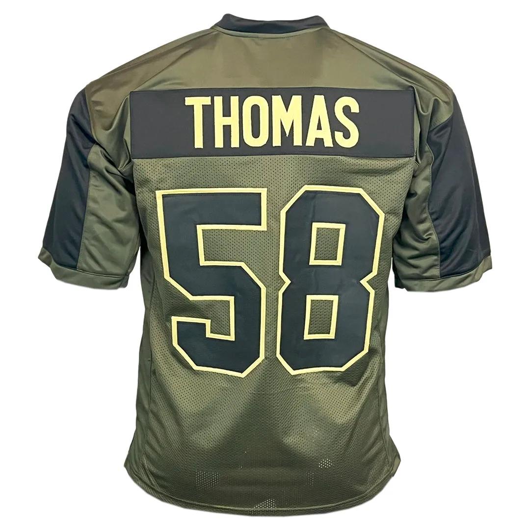 Derrick Thomas Unsigned Salute to Service Football Jersey