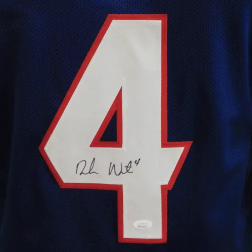 Deshaun Watson Pro Style Autographed Football Jersey Blue (JSA)